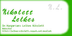 nikolett lelkes business card
